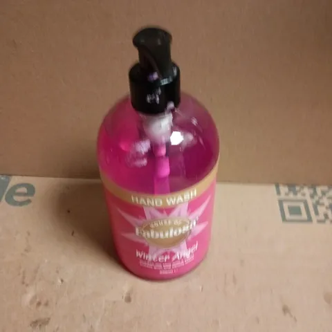 APPROXIMATELY 6 FABULOSA WINTER ANGEL PINK HAND WASH BOTTLE WITH PUMP 