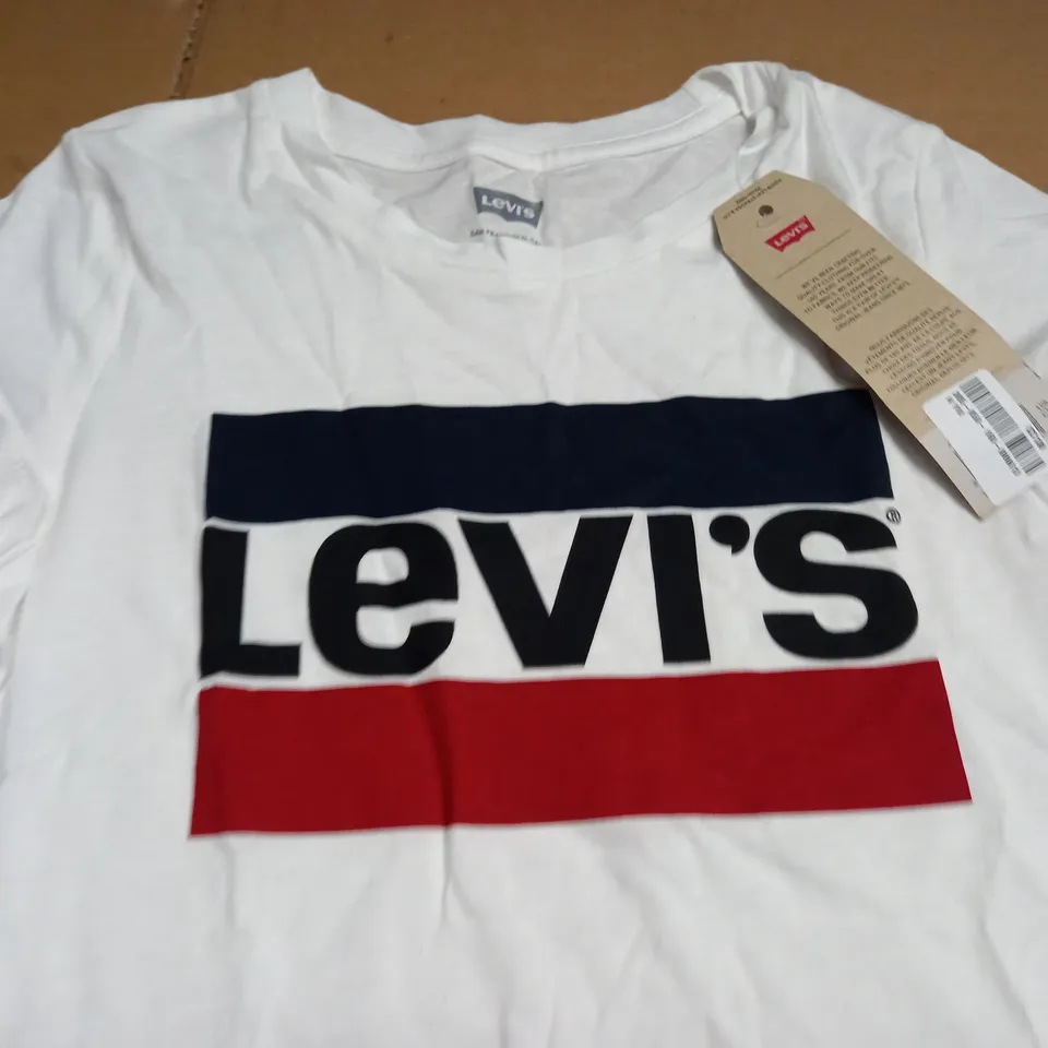 LEVIS LARGE LOGO WHITE T-SHIRT - 14A