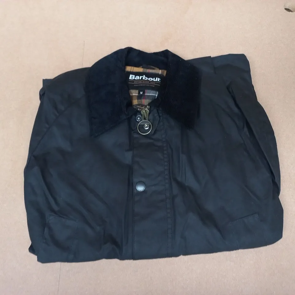 BARBOUR MEN'S BLACK JACKET, SIZE M