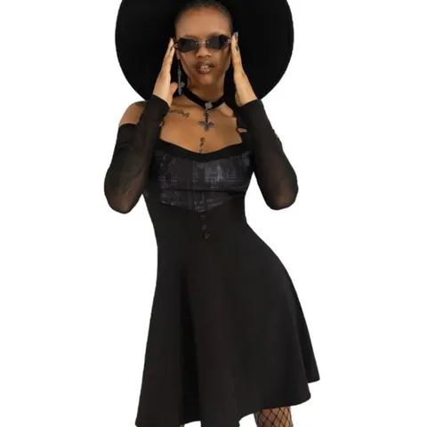 BRAND NEW KILLSTAR - STORMCLOUD - GREY/BLACK WOMEN'S DRESS SIZE XS