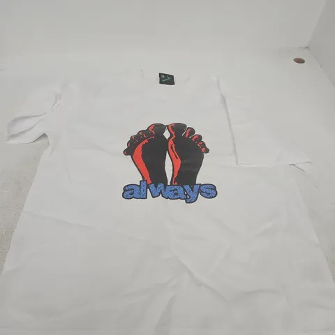 ALWAYS WHITE COTTON T-SHIRT - M