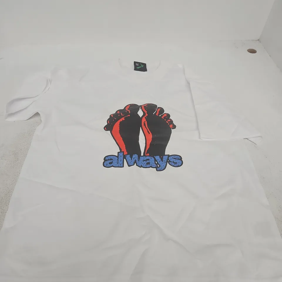 ALWAYS WHITE COTTON T-SHIRT - M