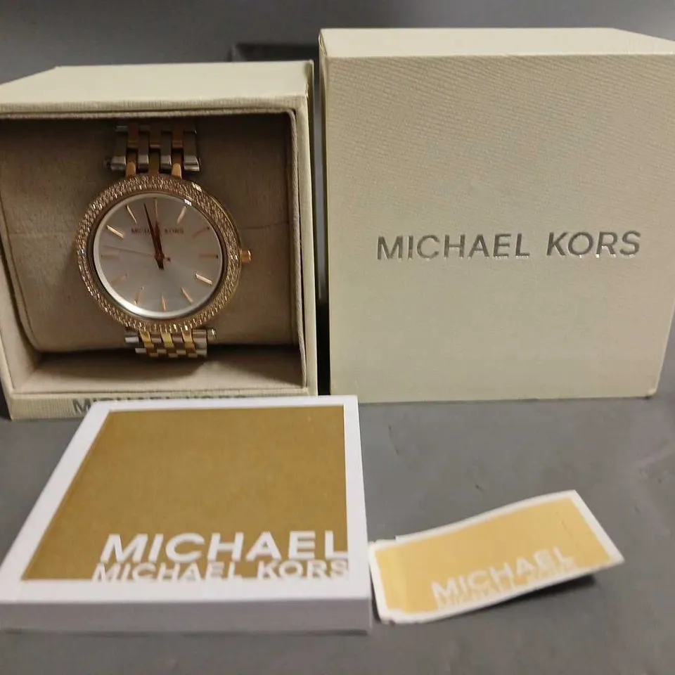 BOXED MICHAEL KORS ALL STAINLESS STEEL LADIES WATCH