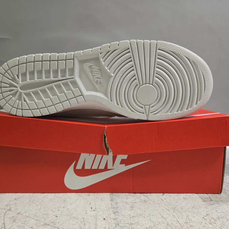 BOXED PAIR OF NIKE DUNK LOW SHOES IN PHOTON DUST/SUMMIT WHITE SIZE UK 10