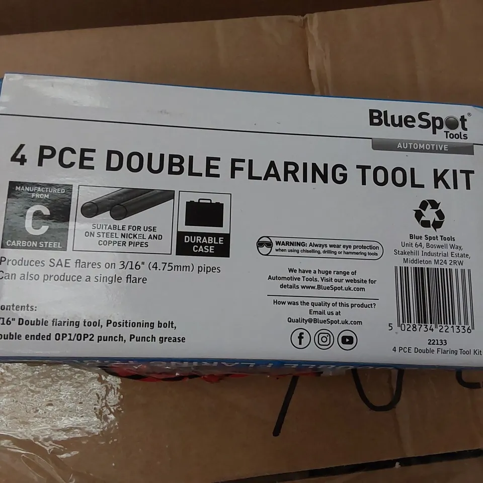 BOXED BLUESPOT 4PCE DOUBLE FLARING TOOL KIT