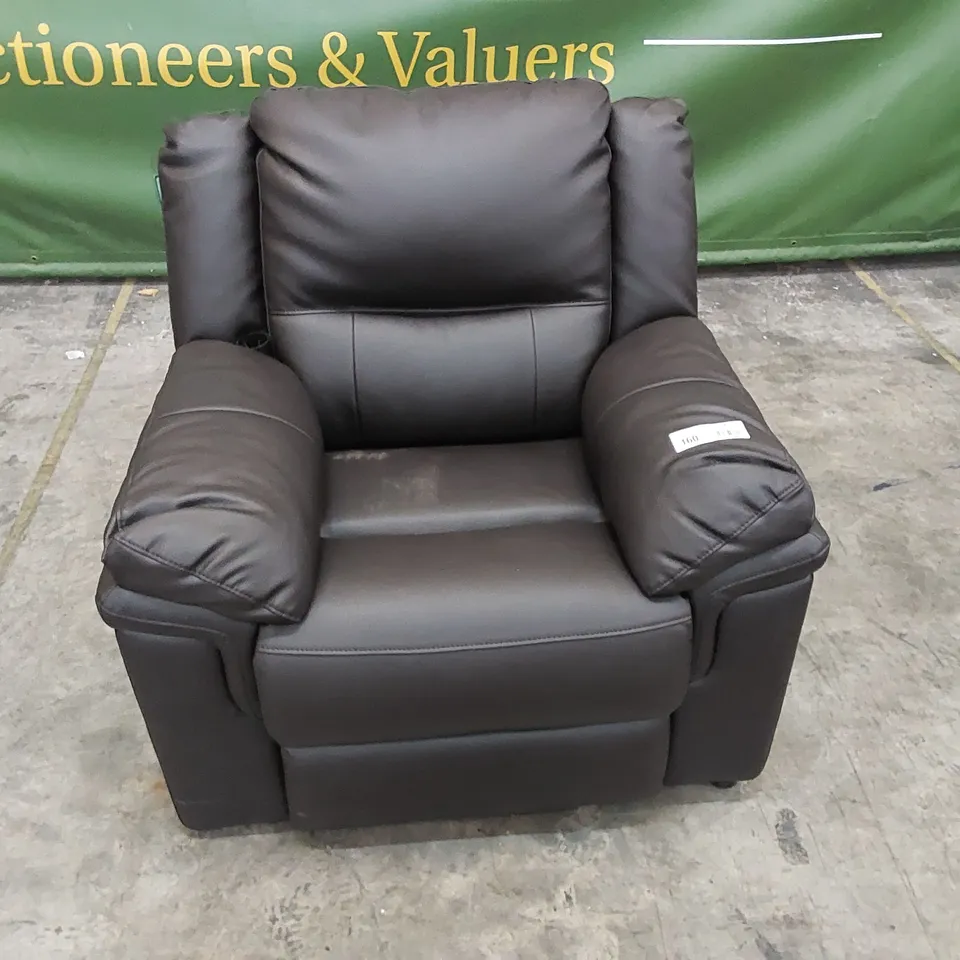 DESIGNER ARMCHAIR IN BLACK FAUX LEATHER