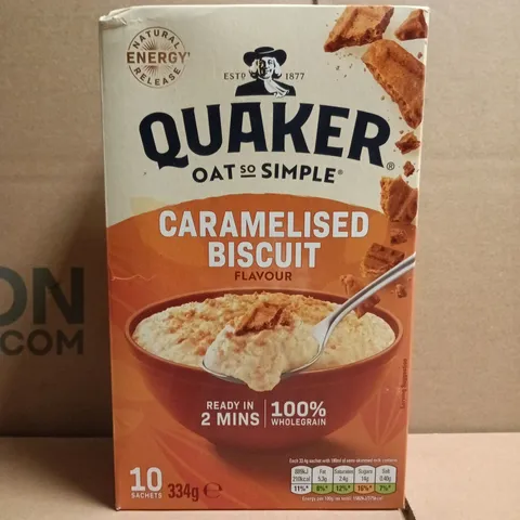 SET OF 5 QUAKER OAT SO SIMPLE PACKS - CARAMELISED BISCUIT FLAVOUR (10 SACHETS PER PACK)