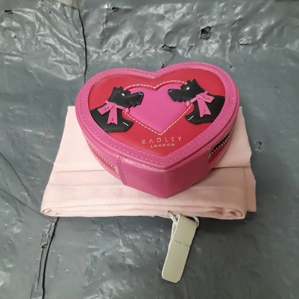 RADLEY LONDON VALENTINES SS24 DOG HEART PURSE IN PINK/RED