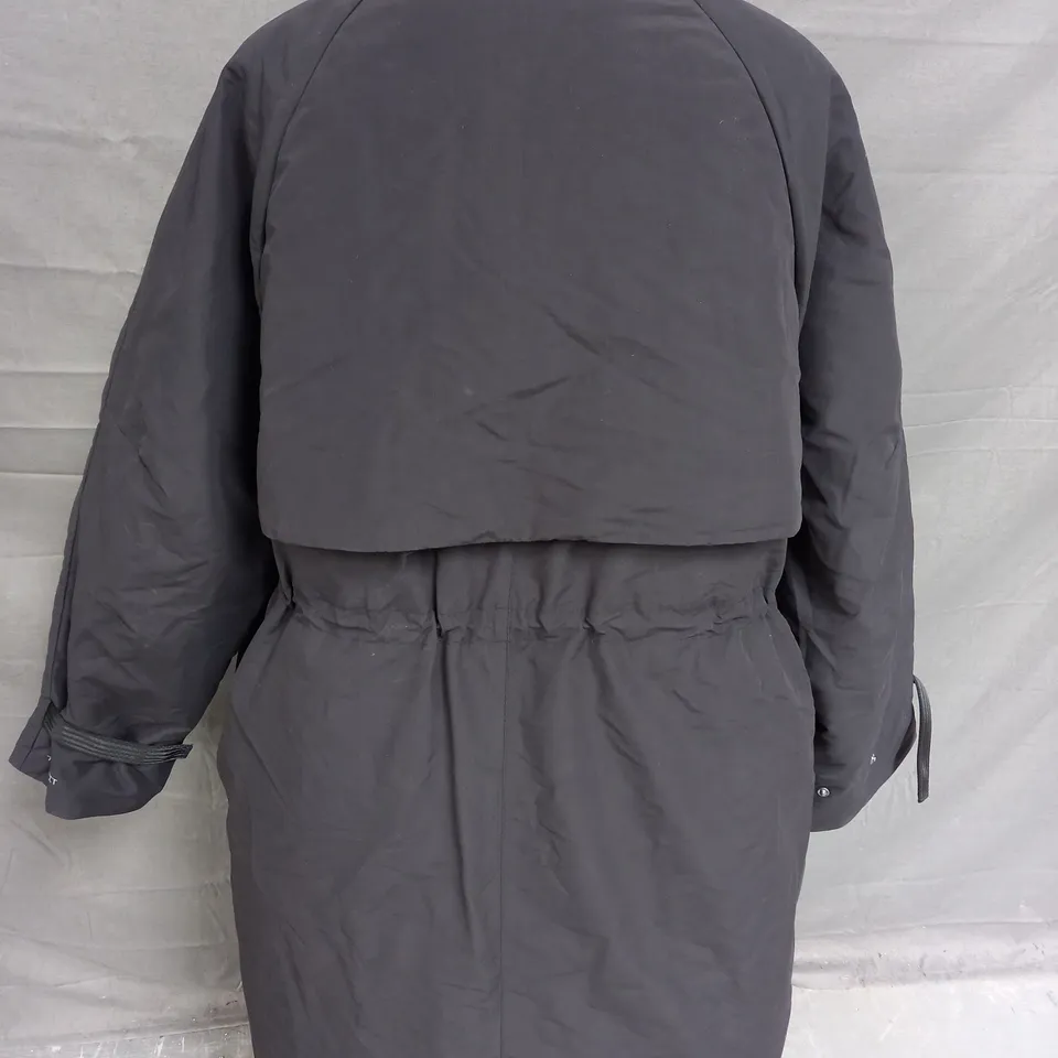 NIKE THERMA-FIT BLACK LONG PADDED JACKET - SMALL