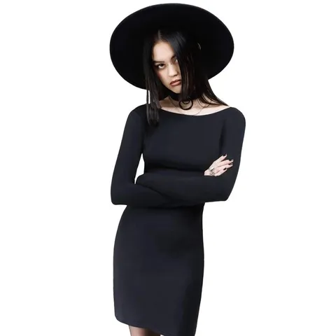 BRAND NEW BAGGED KILLSTAR - LIGEIA - BLACK WOMEN'S DRESS SIZE L