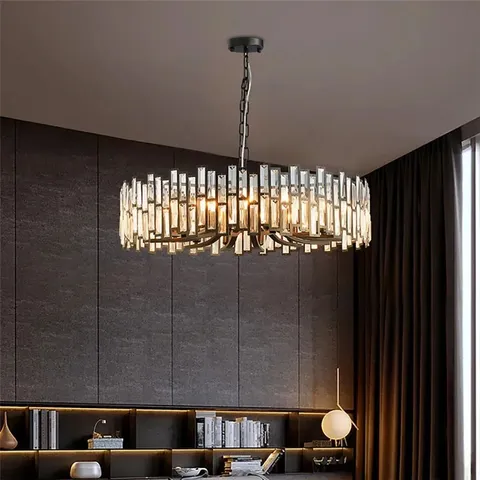 ALFAIGH MODERN GEOMETRIC CRYSTAL CHANDELIERS WITH 14 LIGHTS