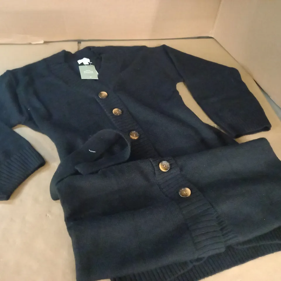 H&M BLACK LONGLINE CARDIGAN - EUR S