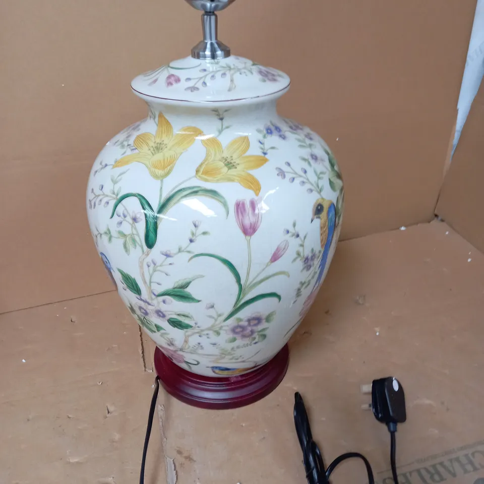 DAR MIMOSA 1 LIGHT WHITE & FLORAL FINSIH BASE ONLY 