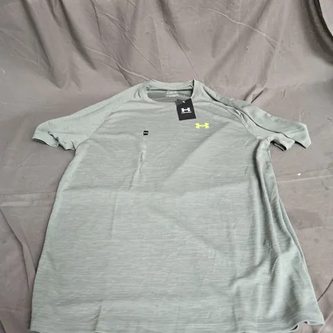UNDER ARMOUR THE TECH TEE IN GREEN SIZE L