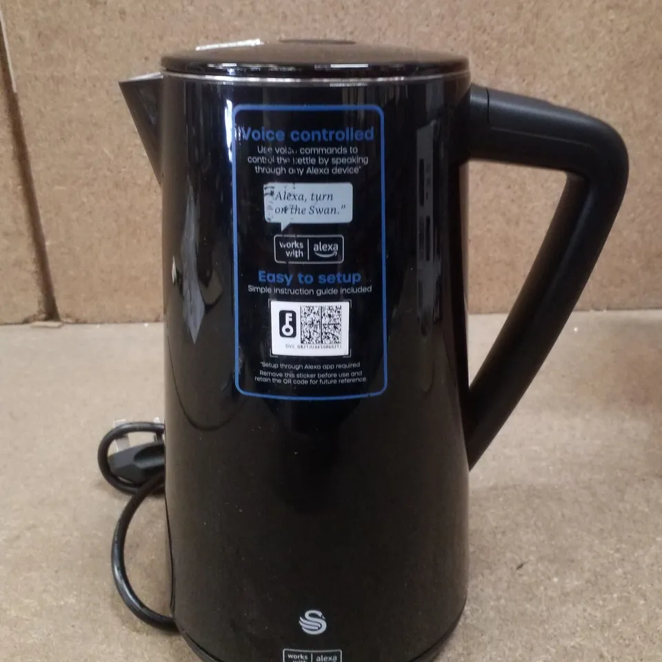 BOXED SWAN SK14650BLKN ALEXA 1.5L SMART KETTLE