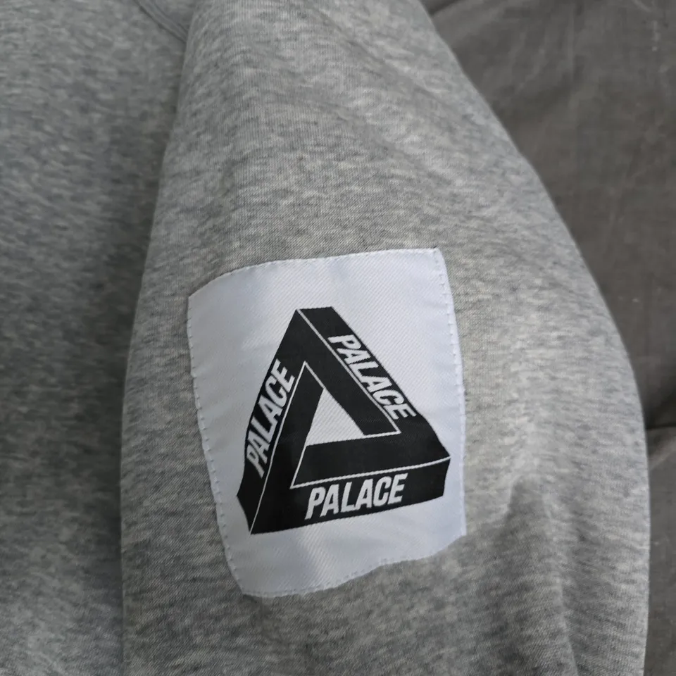 PALACE GREY ZIP HOODIE WITH THINSULATE INSULATION – SIZE S