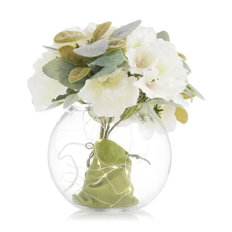 HOME REFLECTIONS HYDRANGEA FLORAL PRE-LIT CENTREPIECE