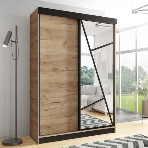 BOXED CECILIA 2 DOOR SLIDING WARDROBE (4 BOXES)