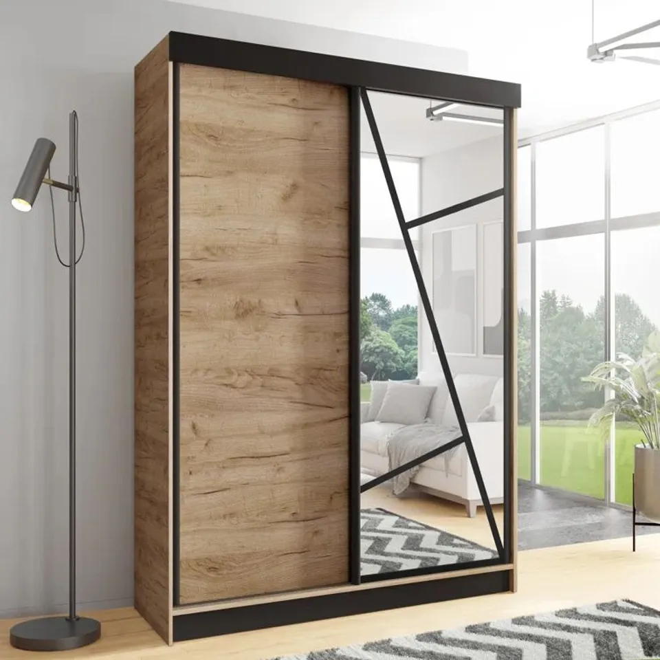BOXED CECILIA 2 DOOR SLIDING WARDROBE (4 BOXES) 