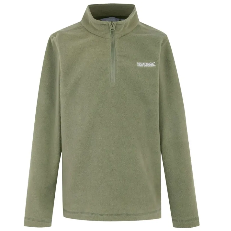 REGATTA KIDS HOT SHOT II HALF ZIP FLEECE NEPHITE GREEN AGE 11-12 YEARS