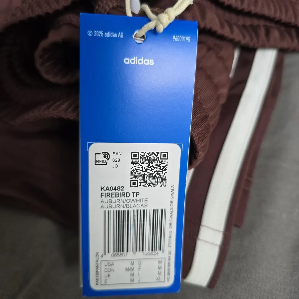 Adidas Firebird Track Pants – Auburn/White, Men's Size M