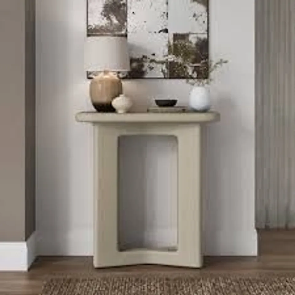 BOXED RUE CONSOLE TABLE, CONCRETE (1 BOX)