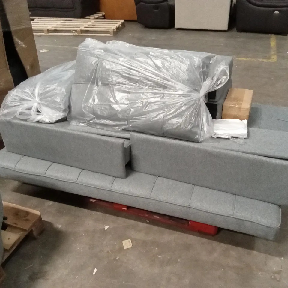 HUDSON 3 SEATER FABRIC UPHOLSTERED PULL-OUT SOFA BED 