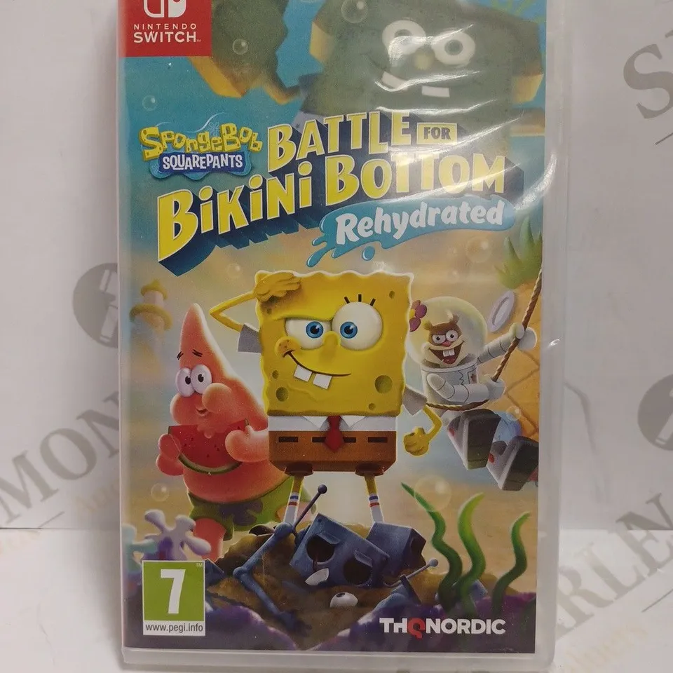SEALED NINTENDO SWITCH SPONGEBOB SQUAREPANTS BATTLE FOR BIKINI BOTTOM REHYDRATED GAME