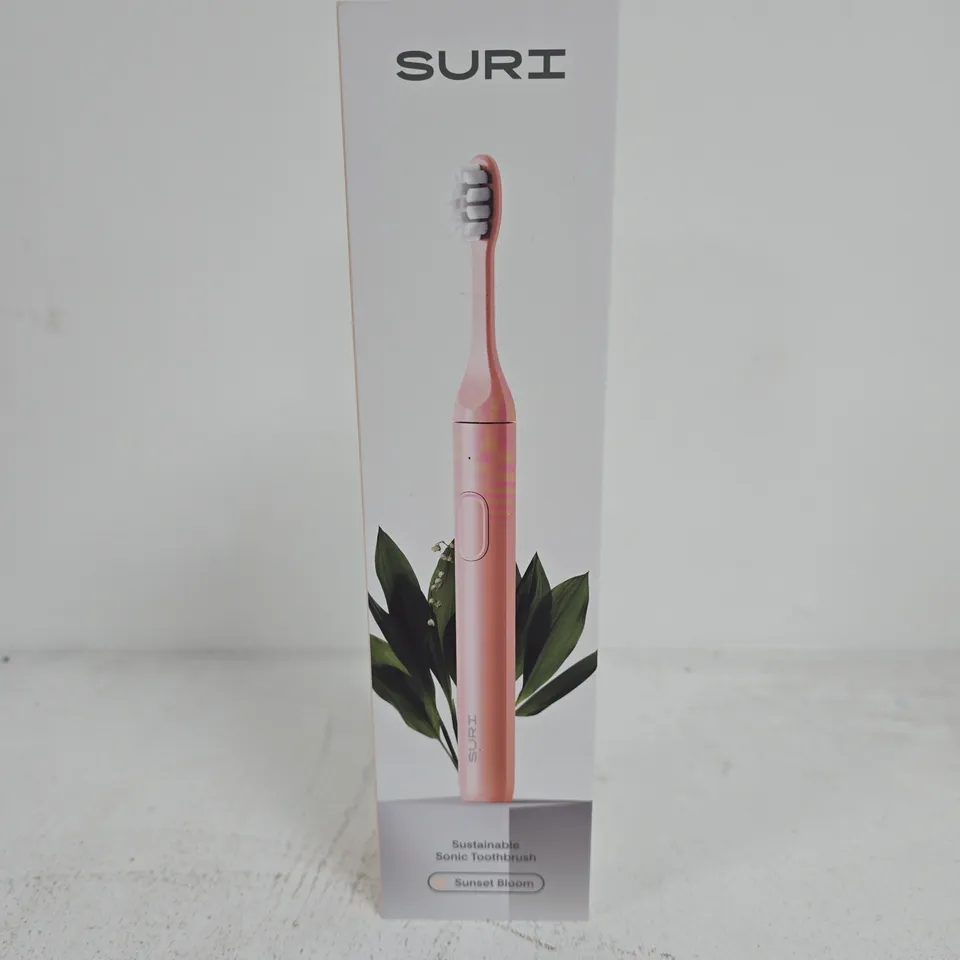 BOXED SURI SUSTAINABLE SONIC TOOTHBRUSH (SUNSET BLOOM)