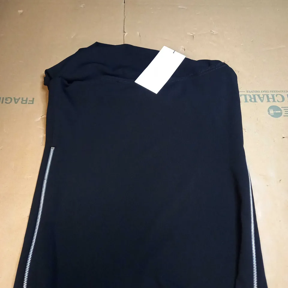 ZARA BLACK ZIP SKIRT - UK L