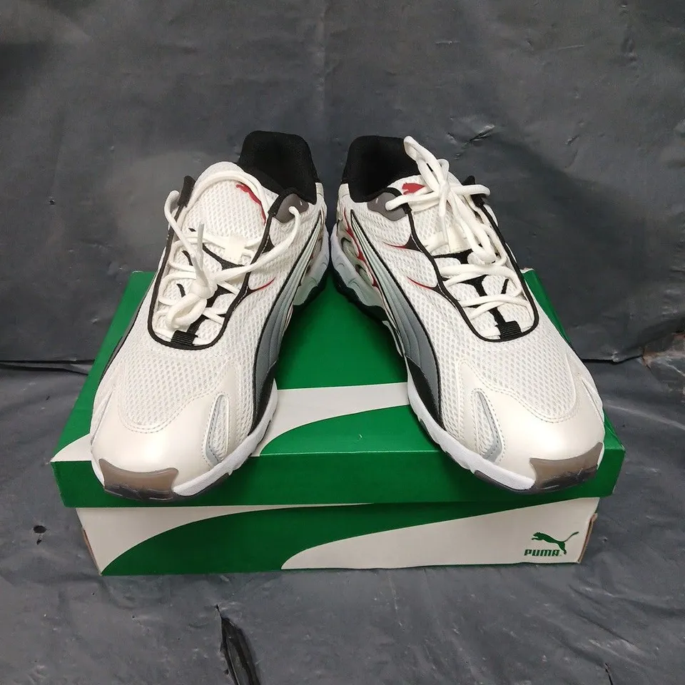 BOXED PAIR OF PUMA INHALE TRAINERS IN WARM WHITE - 10