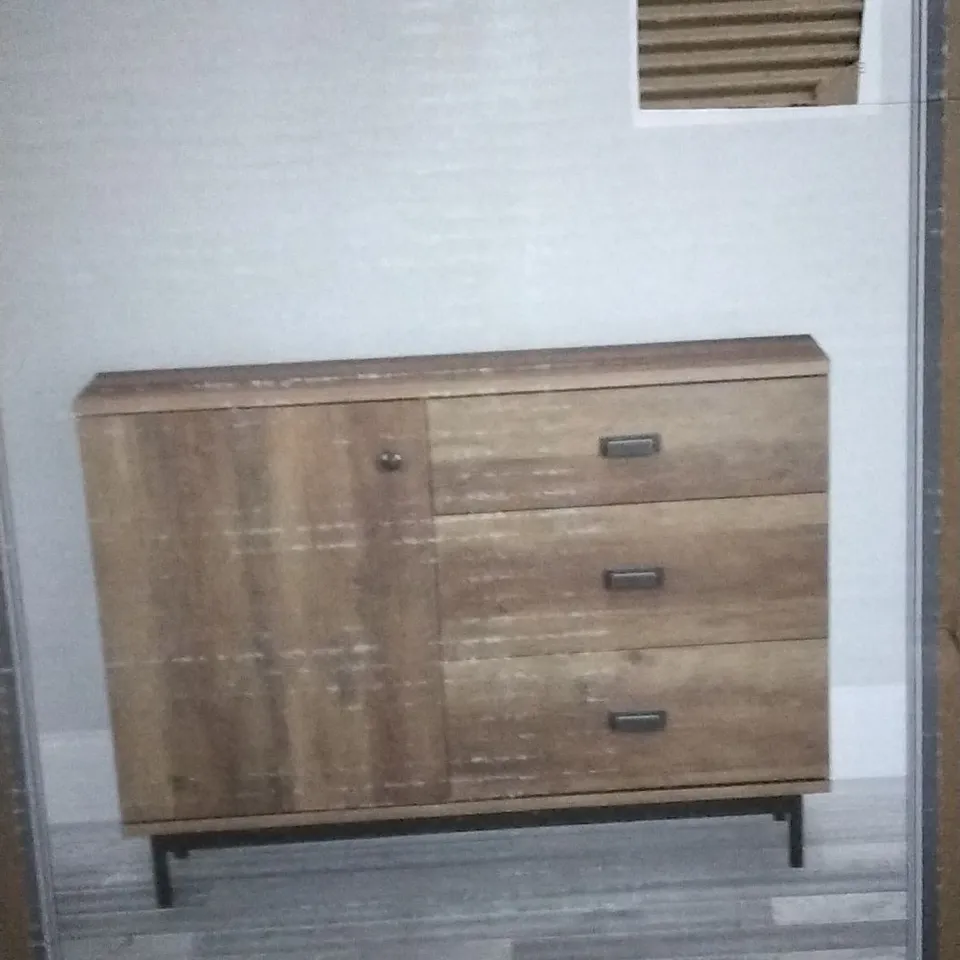 BOXED FUTON SMALL SIDEBOARD IN PINE 