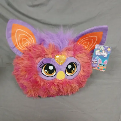 FURBY PLUSH TOY – PINK/ORANGE FUR WITH PURPLE EARS (TAG)