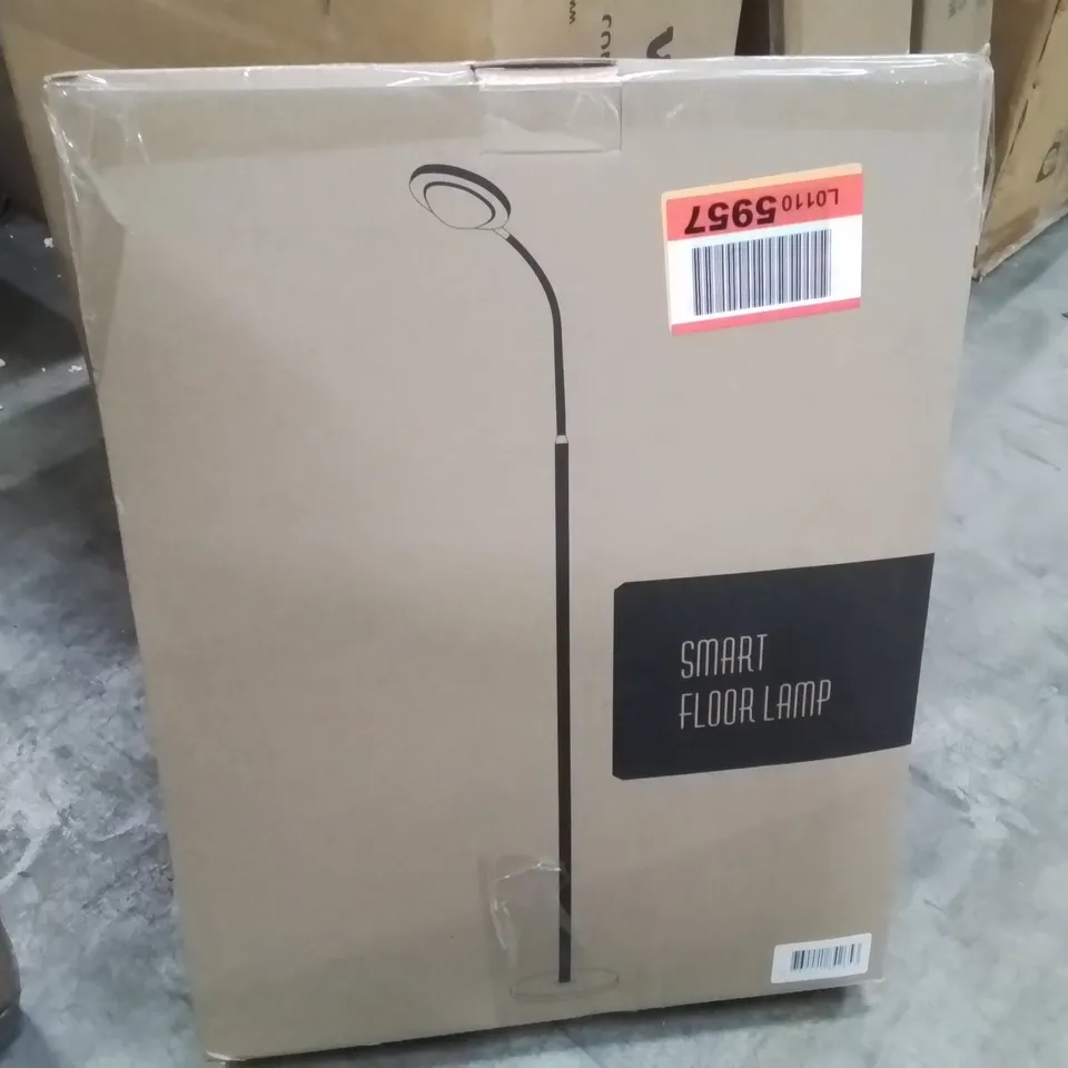 BOXED DEVYNE 173CM BLACK READING FLOOR LAMP