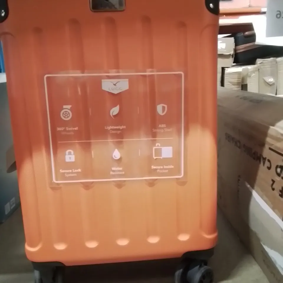 UNBOXED KEPLIN LUGG TRAVEL SUITCASE WITH WHEELS SECURE LOCK SYSTEM ORANGE COLOUR 