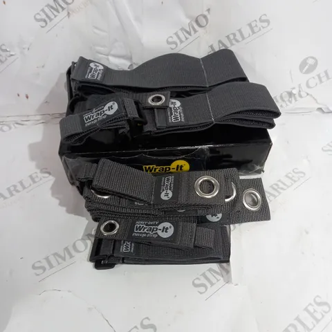 BOXED WRAP IT HEAVY DUTY STORAGE STRAPS ASSORTED LENGTH IN GREY