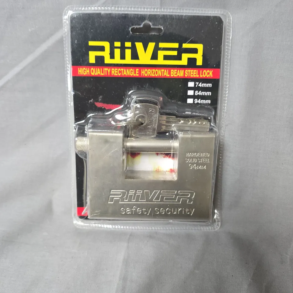 RIVER HARDENED STEEL PADLOCK 94MM – SAFETY/SECURITY LOCK (BLISTER PACK)