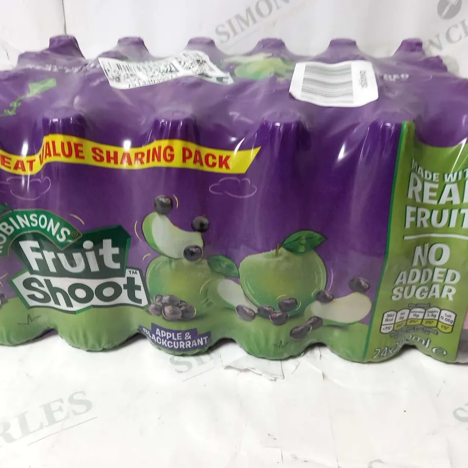 24 X 200ML ROBINSONS FRUIT SHOOT APPLE AND BLACKCURRANT