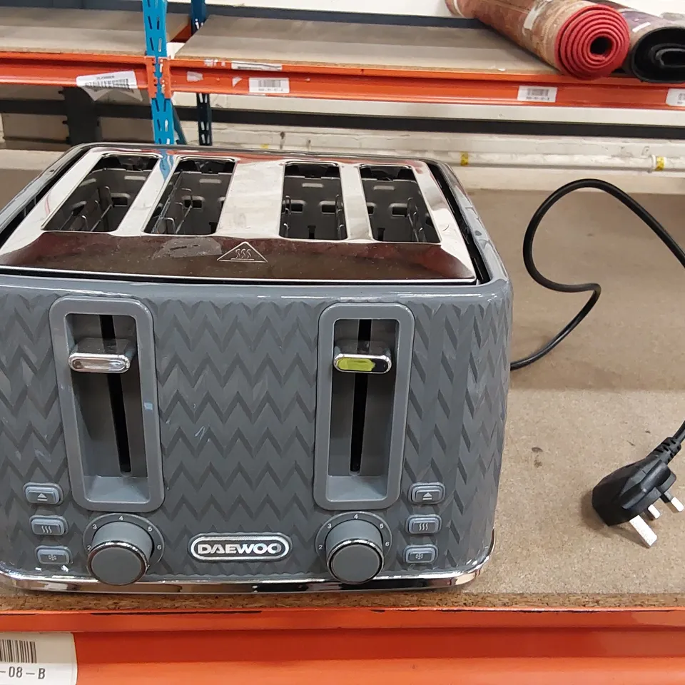 DAEWOO SIENNA 4 SLICE TOASTER - GREY (1 ITEM)