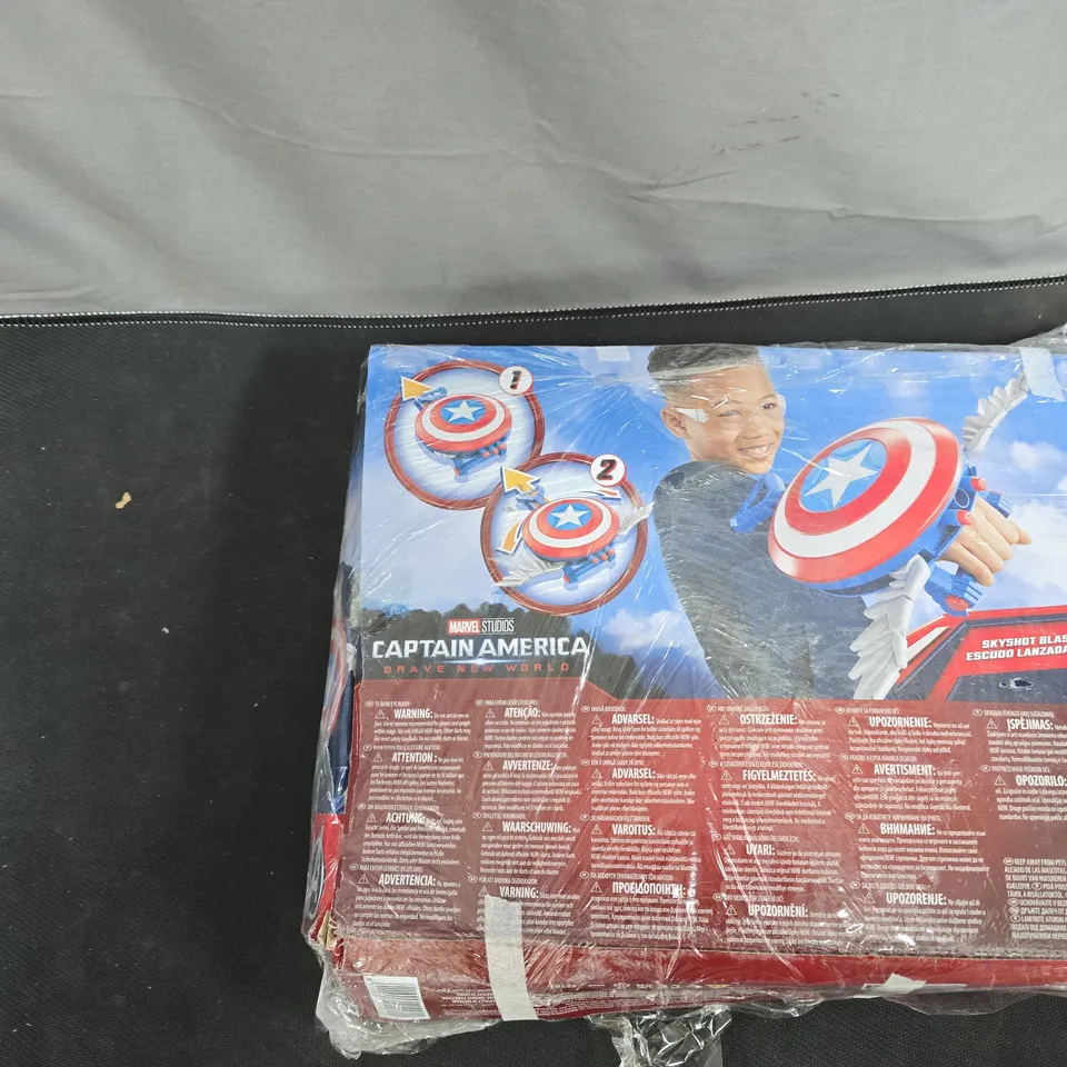 NERF CAPTAIN AMERICA SHIELD BLASTER – MARVEL HASBRO TOY, BOXED