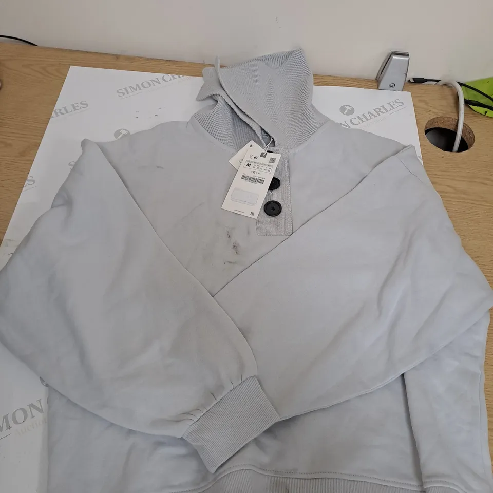 ZARA LIGHT GREY CARDIGAN SIZE M 