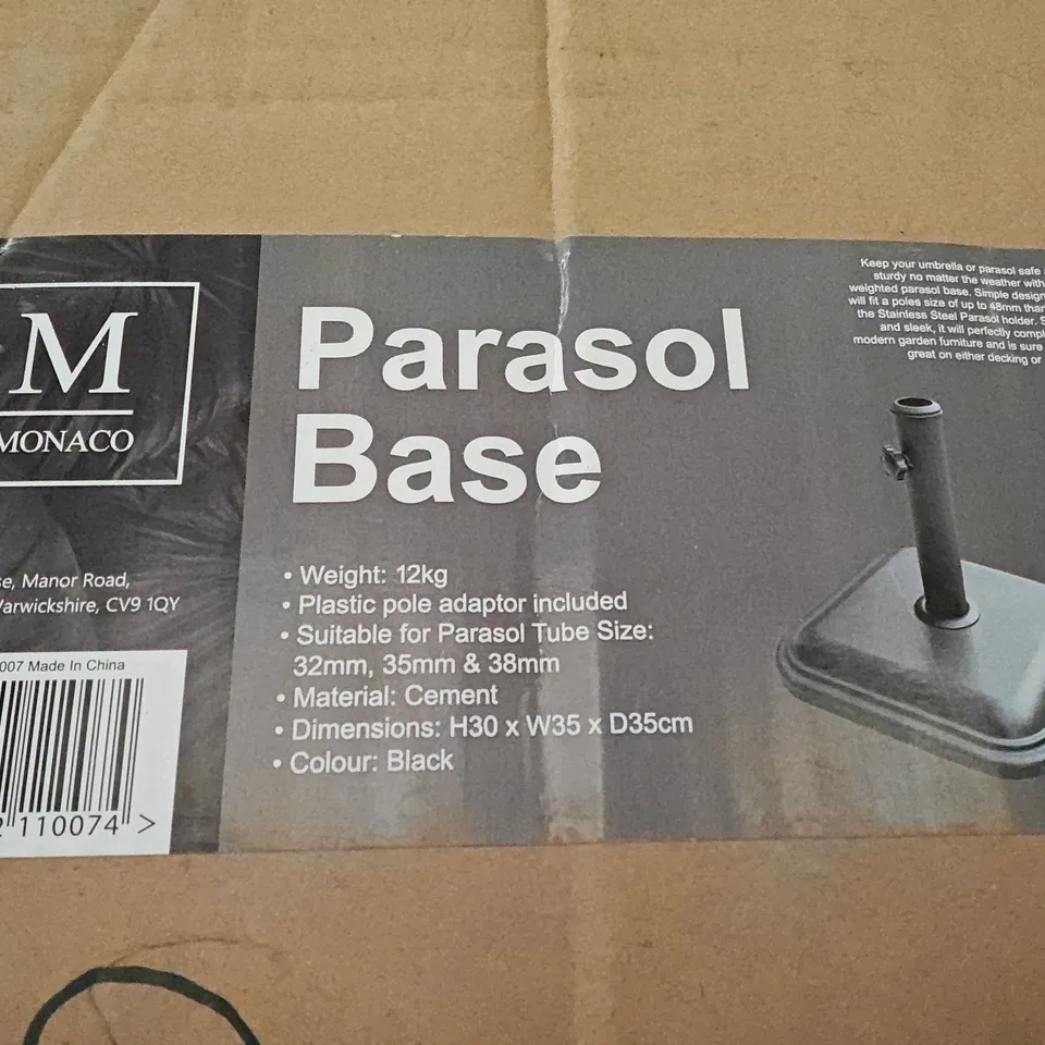 BOXED MONACO 12KG PARASOL BASE