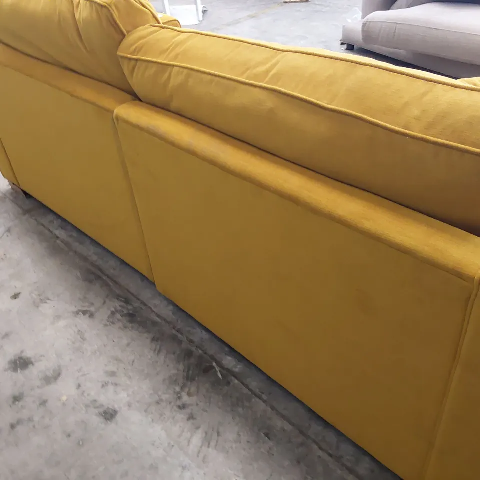 QUALITY BRITISH DESIGNER LOUNGE Co. IMOGEN FOUR SEATER SOFA GOLD PLUSH FABRIC 