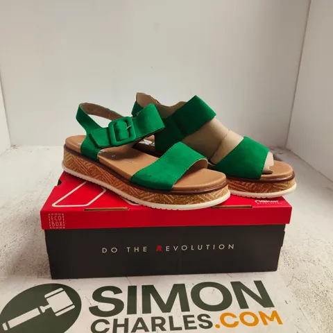 RIEKER GREEN SANDALS W0800-52 β UK 7Β½ (EU 41)