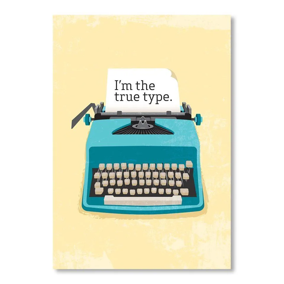 TYPEWRITER BY PATRICIA PINO GRAPHIC ART - ROLLED