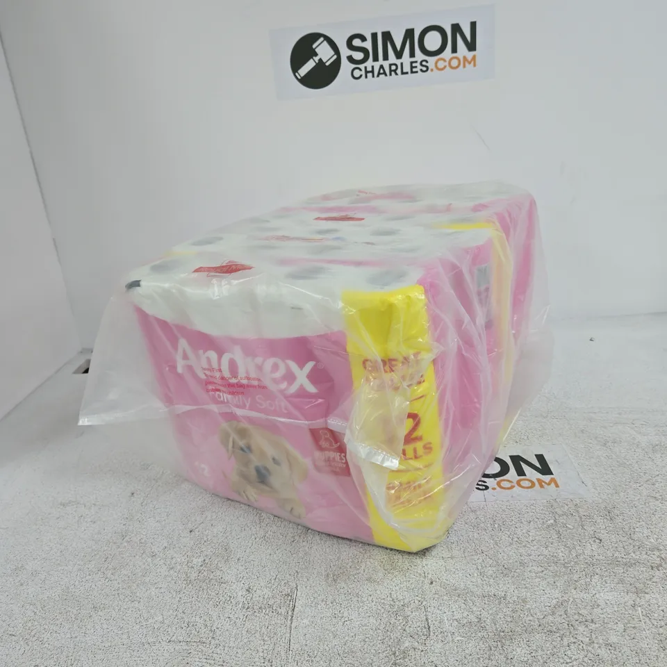 ANDREX 12 ROLL TOILET PAPER PACK – PINK PACKAGING 6X12 