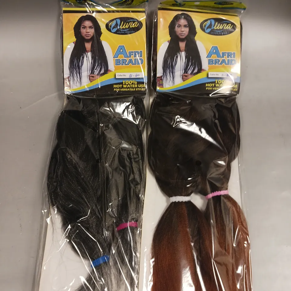 APPROXIMATELY 20 SEALED OLIVIA AFRI BRAID HAIR PIECES - B350 & B-60