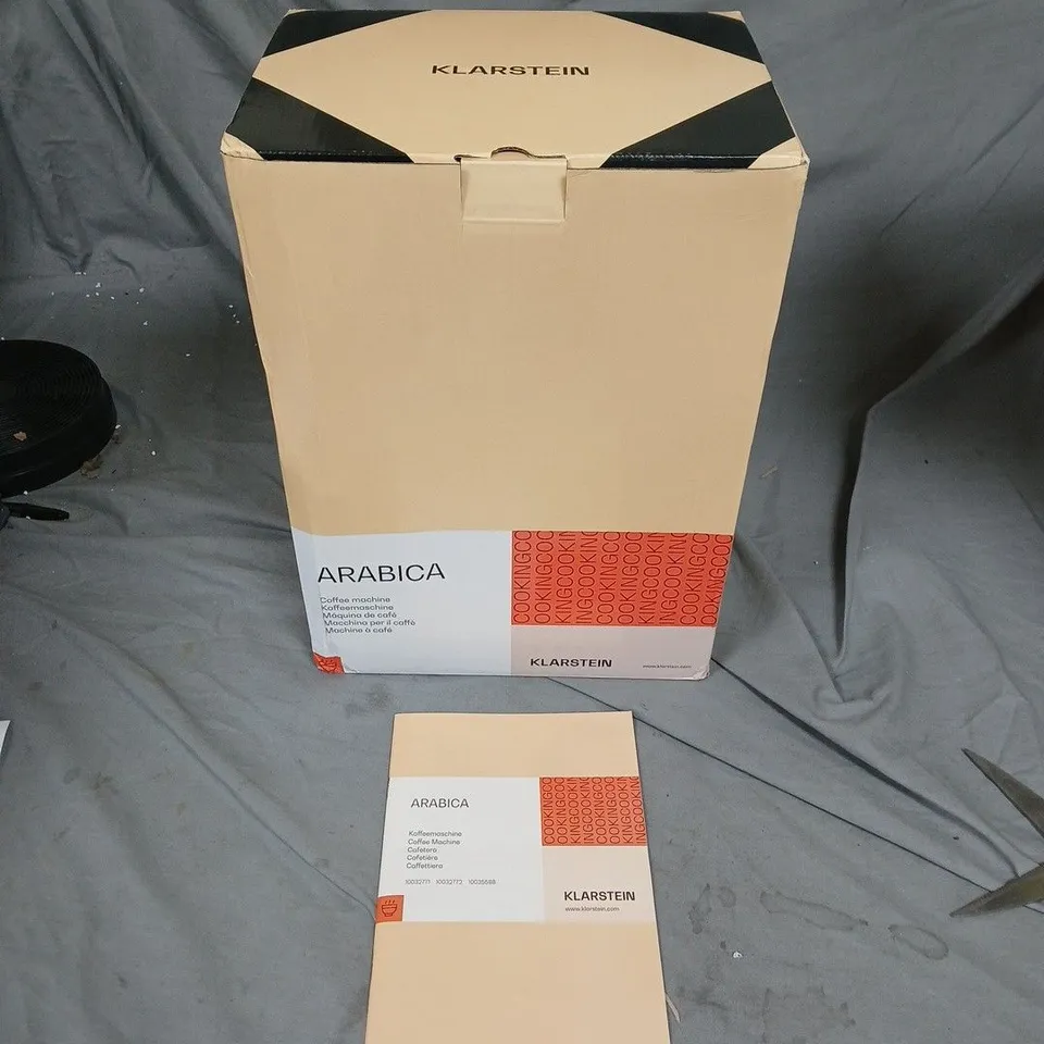 KLARSTEIN ARABICA COFFEE MACHINE – BOXED