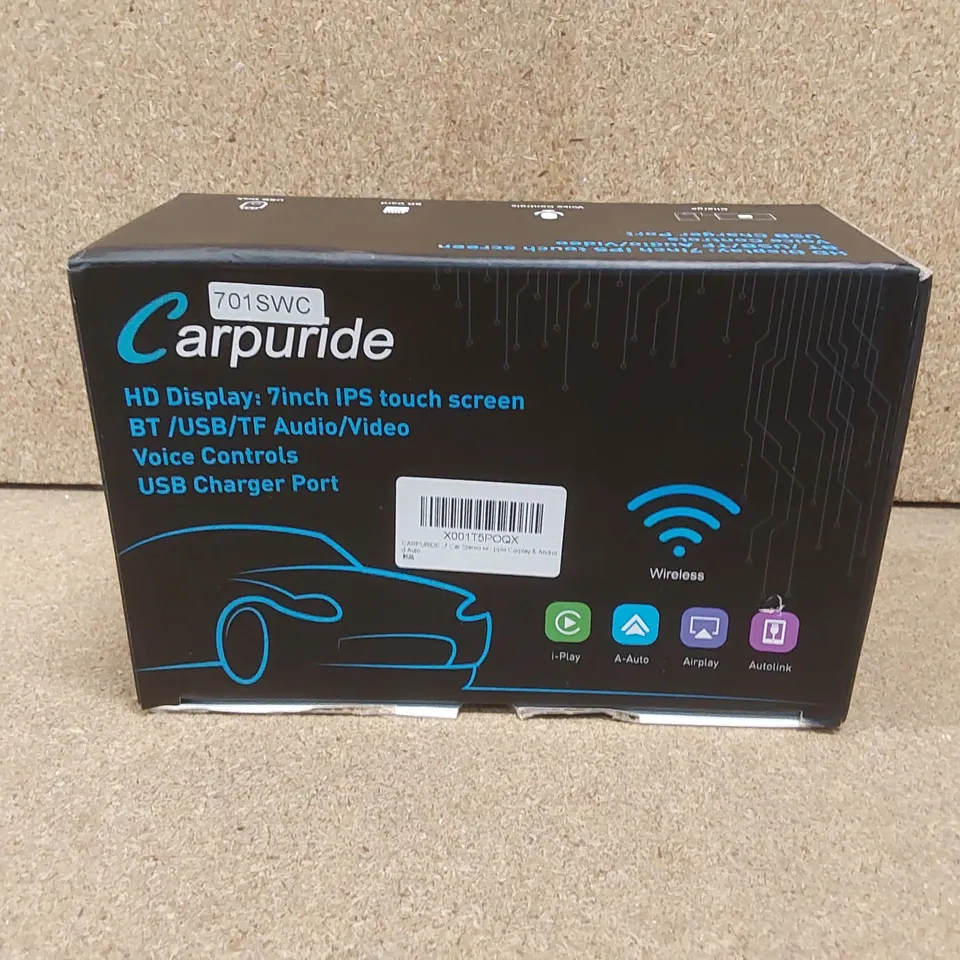 BOXED CARPURIDE 701SWC CARPLAY HD DISPLAY 7INCH IPS TOUCH SCREEN AUDIO/VIDEO 