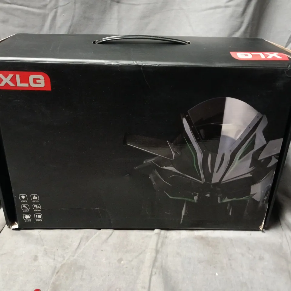 XLG SCALE MOTORCYCLE MODEL WITH STAND – BLACK/GREEN